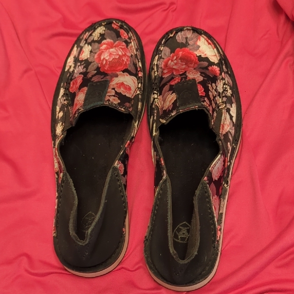 🌺🪻🌹🌼Women's Ariat leather Cruisers Floral Slip-On Shoes Size 7.5 B🌺🪻🌹🌼 - Picture 7 of 8